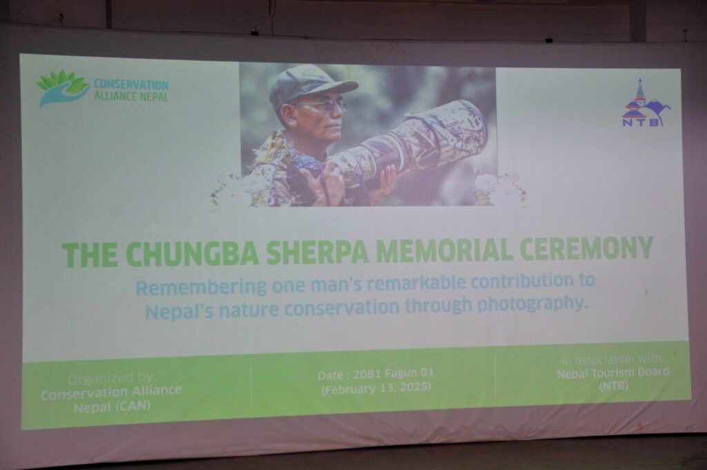 Chungba Sherpa Honored for Wildlife Photography Legacy