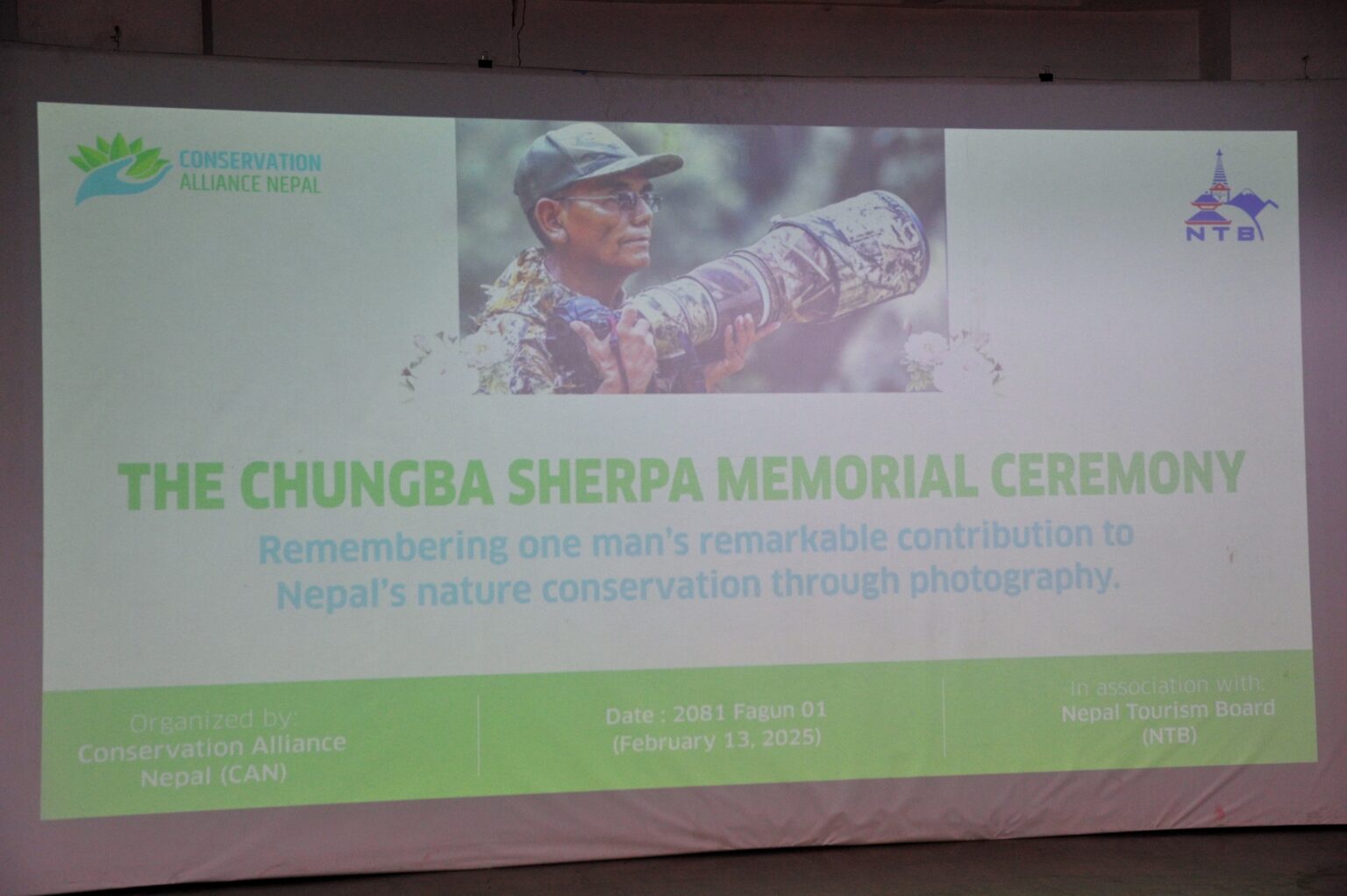 Chungba Sherpa Honored for Wildlife Photography Legacy