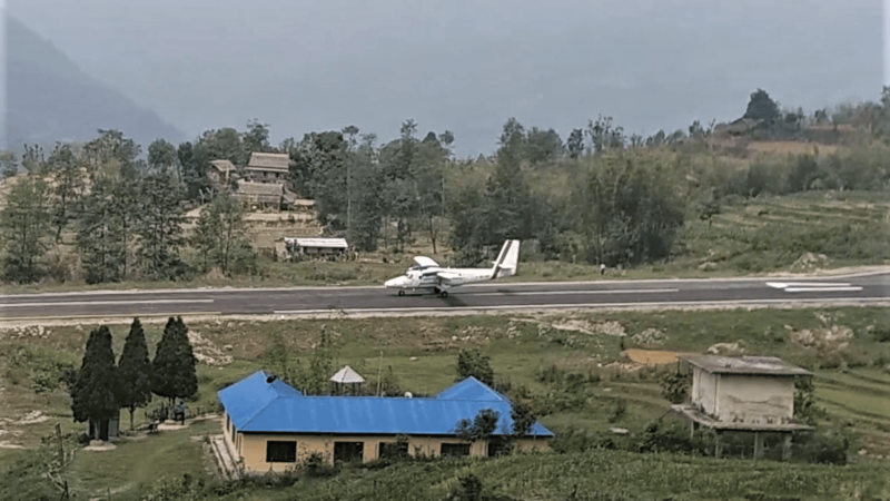 Taksar Airport in Bhojpur Resumes Flights After Three-Month Break