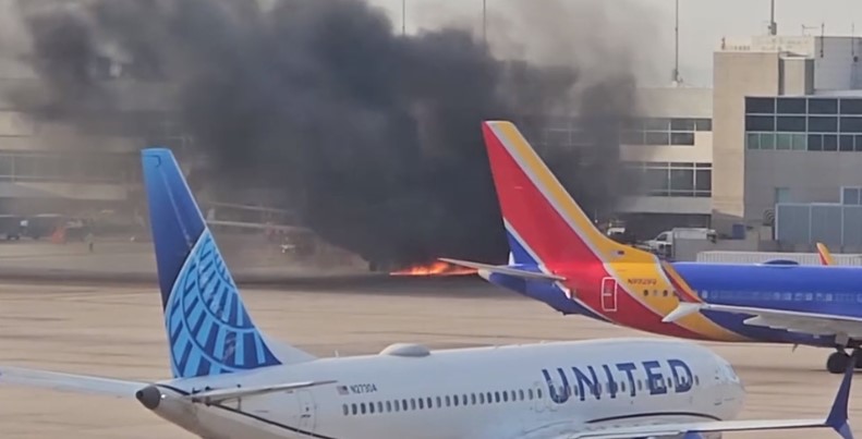 Denver Airport in Crisis: Fierce Fire Strikes American Airlines Aircraft