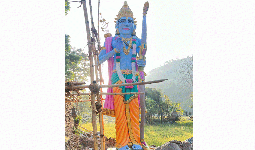 Dogadakedar’s Shree Ram Temple Welcomes Grand 21-Foot Lord Ram Idol