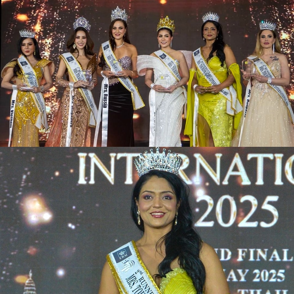Nepal’s Dr. Sumi Malla Honored with Two Titles at Mrs. Tourism Queen International 2025 in Thailand