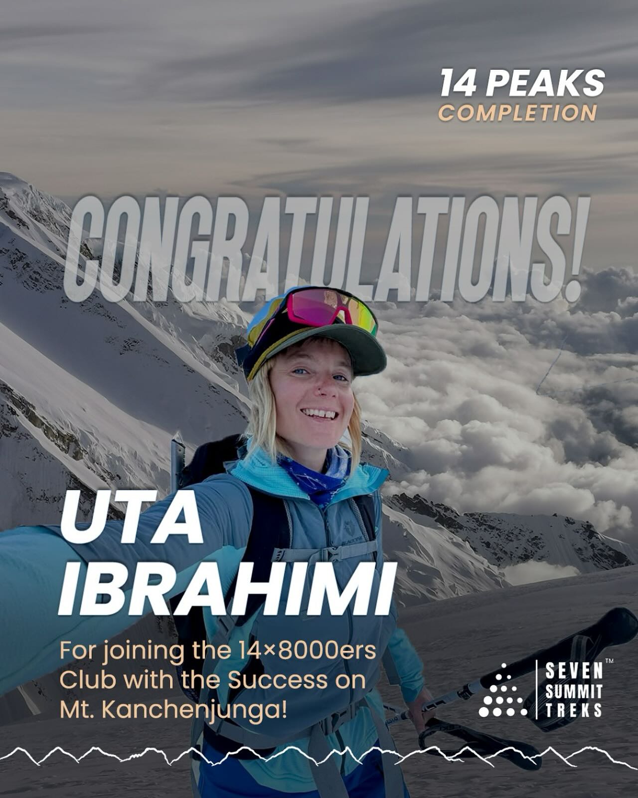 Flutura Ibrahimi Successfully Completes 14x8000ers Challenge with Ascent of Kangchenjunga