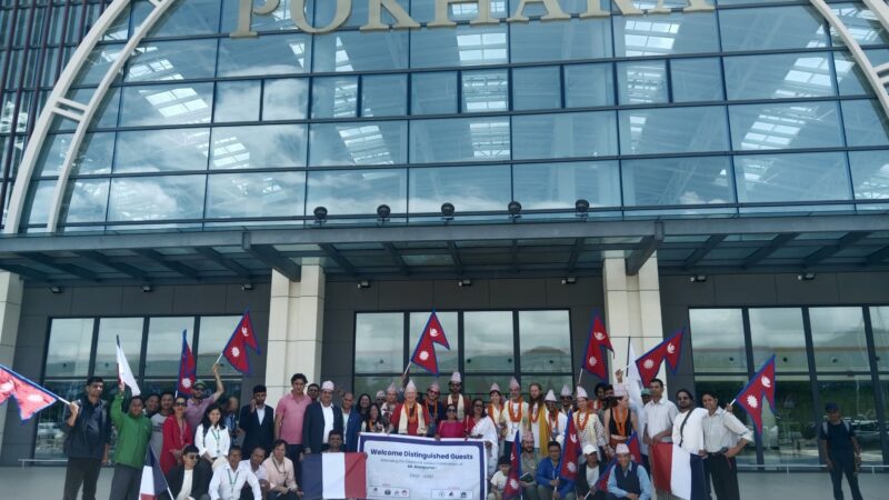 Grand Welcome for Mathias Herzog, Son of Legendary Annapurna Climber, at Pokhara International Airport