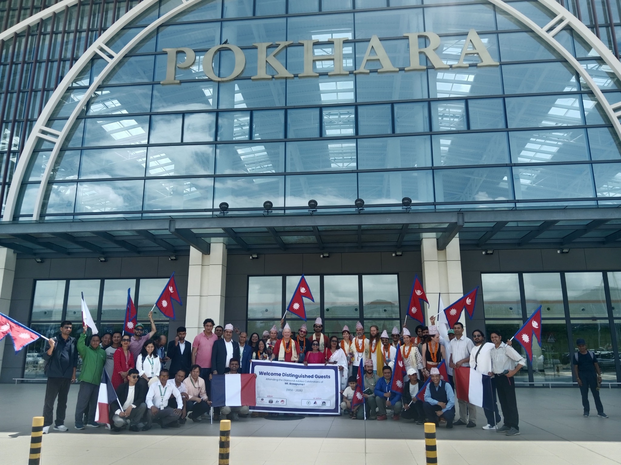 Grand Welcome for Mathias Herzog, Son of Legendary Annapurna Climber, at Pokhara International Airport