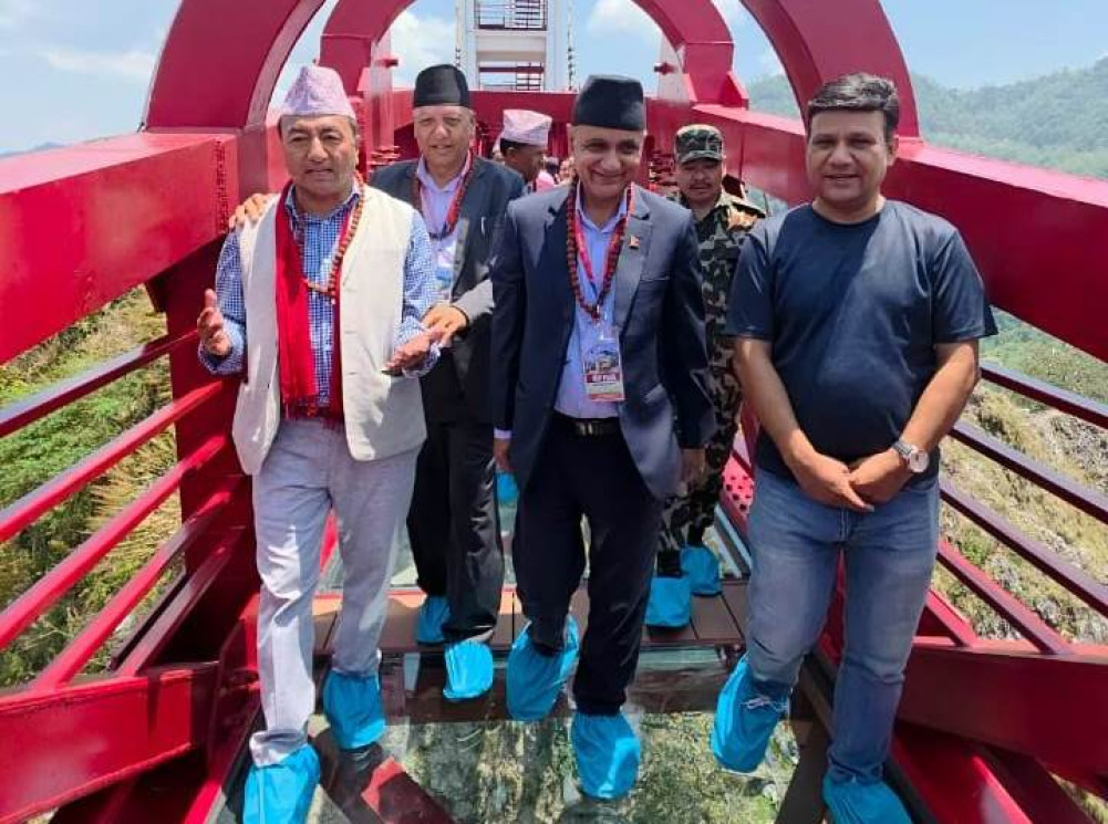 Karnali Chief Minister Urges Investment in Adventure Tourism During Bhedetar Skywalk Visit