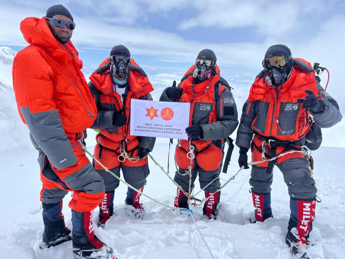 Joint Nepal-India Army Team Successfully Summits Kanchenjunga, Emphasizes Mountain Cleanliness