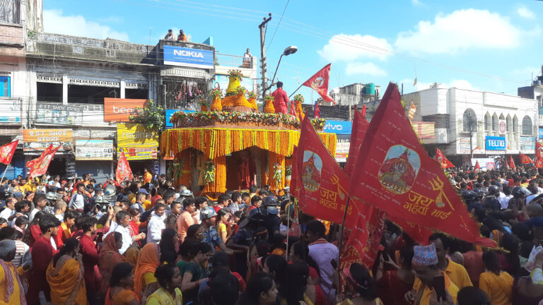 Grand Gahawa Mai Rath Yatra Attracts Massive Crowd in Birgunj: A Cultural Milestone