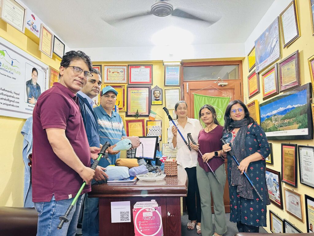 Unique Adventure International Supports Tourism Journalism with Trekking Equipment Donation