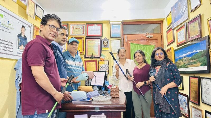 Unique Adventure International Supports Tourism Journalism with Trekking Equipment Donation