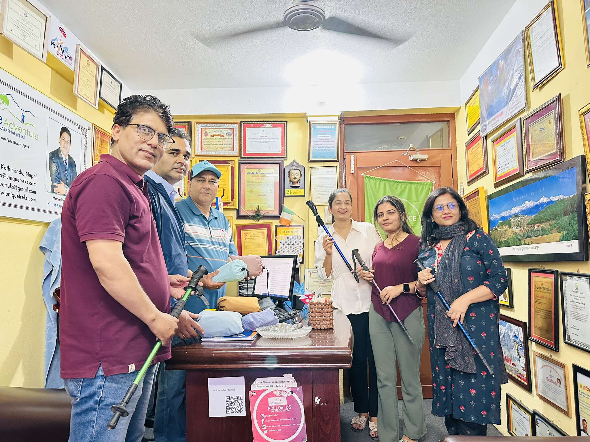 Unique Adventure International Supports Tourism Journalism with Trekking Equipment Donation