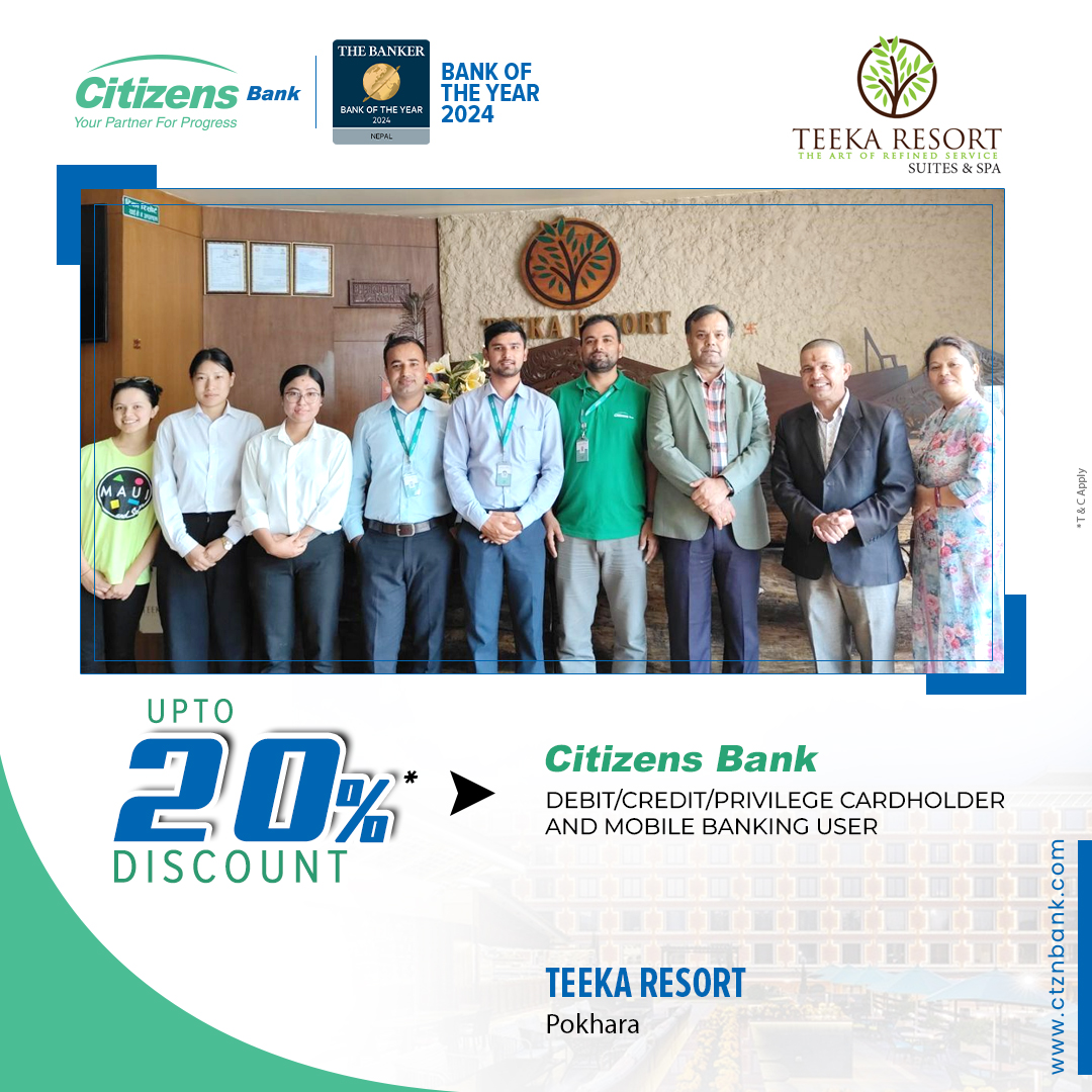 Citizens Bank Partners with Teeka Resort to Offer Exclusive Discount, Promotes Digital Banking