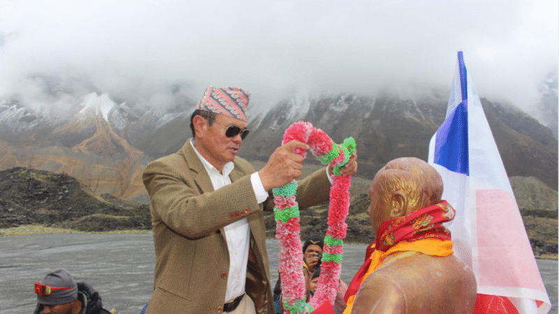 Statues of Annapurna’s First Ascent Team Unveiled at Annapurna Base Camp