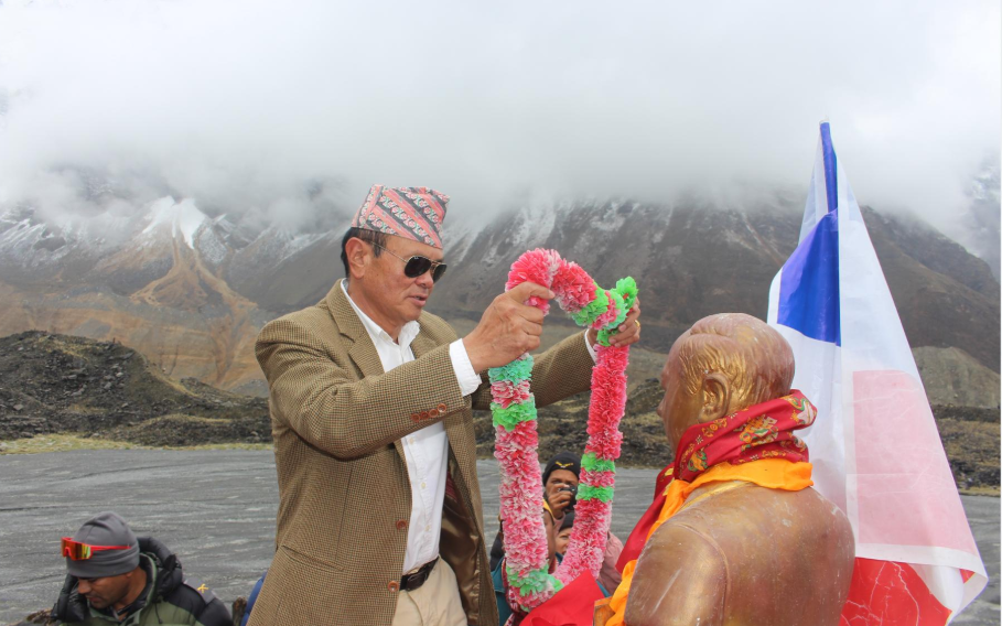 Statues of Annapurna’s First Ascent Team Unveiled at Annapurna Base Camp
