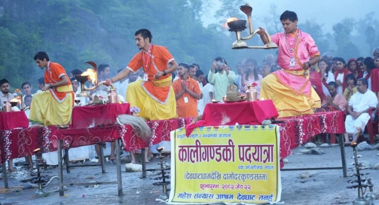Devghat Ignites Faith with Launch of Historic Kaligandaki Pilgrimage to Damodarkunda