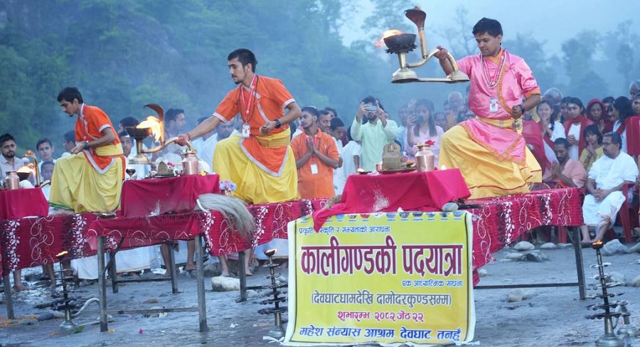 Devghat Ignites Faith with Launch of Historic Kaligandaki Pilgrimage to Damodarkunda