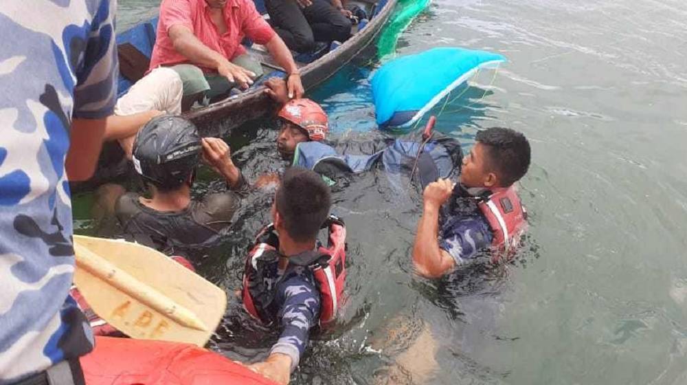 Four Rescued in Daring Operation After Paragliding Mishap at Phewa Lake