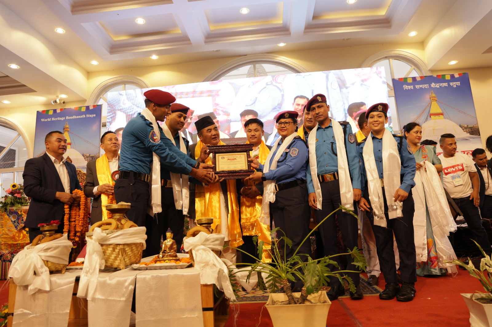 Tourist Police Unit Bouddha Honored for Ensuring Safety at Bouddhanath World Heritage Site