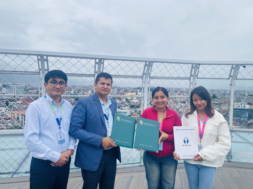 Kamana Sewa Bikas Bank Signs Discount Agreement with Skywalk Nepal