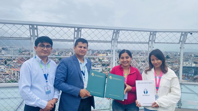 Kamana Sewa Bikas Bank Signs Discount Agreement with Skywalk Nepal