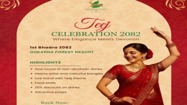 Experience the Ultimate Teej Celebration: Dance, Dine, and Dazzle at Gokarna Forest Resort