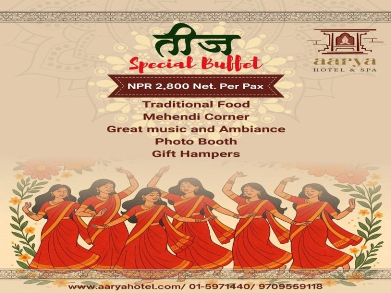 Celebrate Teej in Style with Festive Flavors and Vibrant Fun at Aarya Hotel & Spa