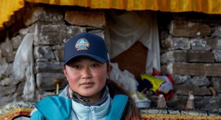 19-Year-Old Chhiring Diki Lama from Samagaun Successfully Summits Manaslu