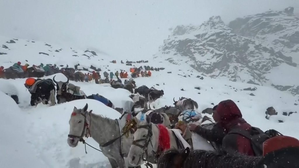 Over 1,000 Mountaineers Rescued After Heavy Snowfall Near Mt Everest