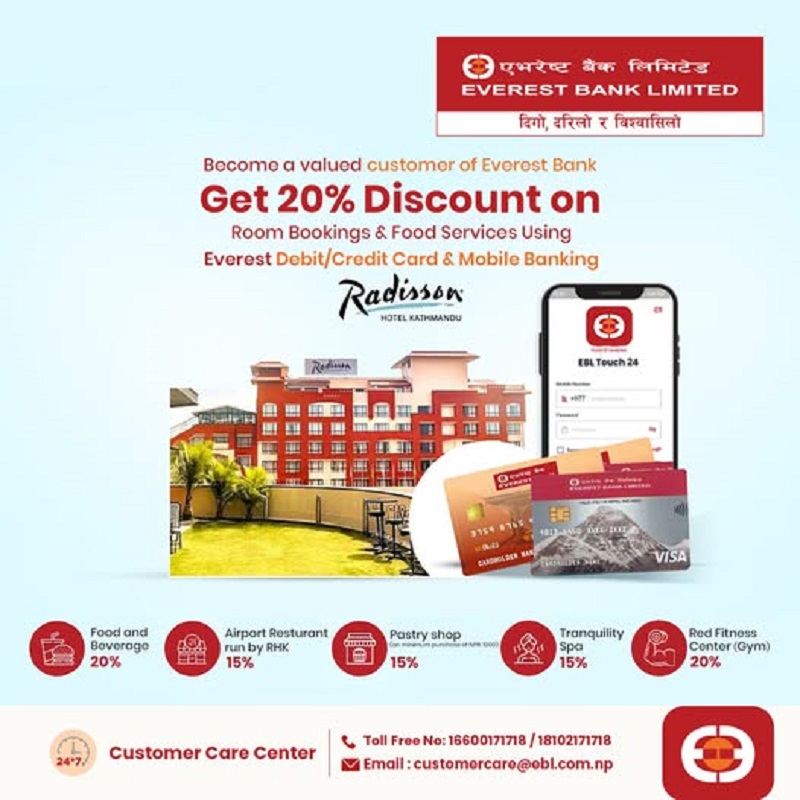 Everest Bank Partners with Radisson Hotel to Offer Premium Benefits