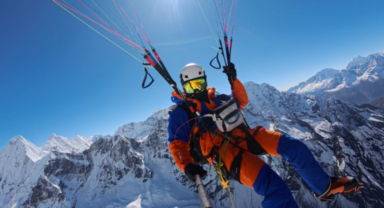 Chinese Climber Zhang Jing Makes History with First Standard-Wing Paragliding Flight from Mt. Ama Dablam