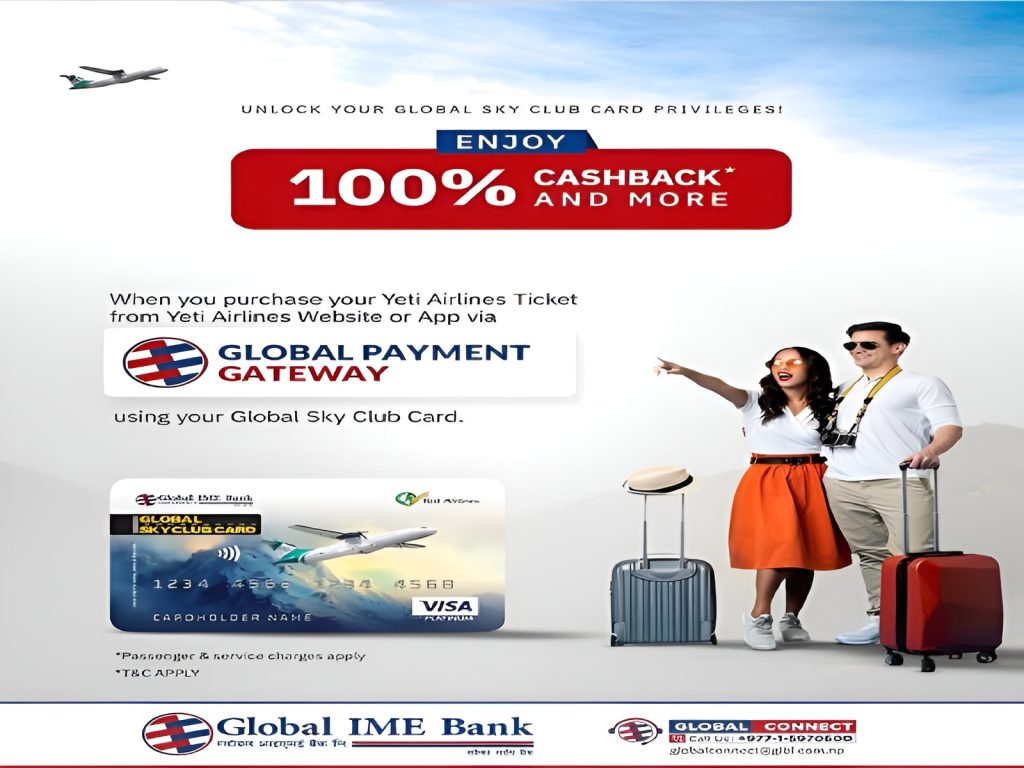 Revolutionary Travel Card Launched: Global IME Bank Partners with Yeti Airlines