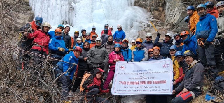 NTB and NMIA Launch Advanced Two-Week Ice Climbing Training in Manang