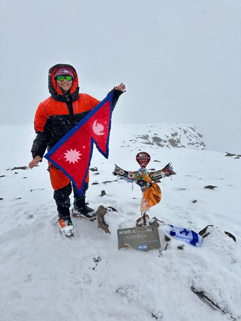 Nepali Mountaineer Omnika Dangol Conquers Aconcagua, Nears Seven Summits Completion