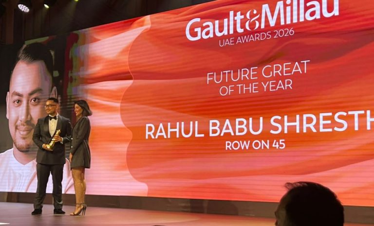 Nepali Chef Shrestha Wins Prestigious Gault & Millau 2026 Award in the UAE