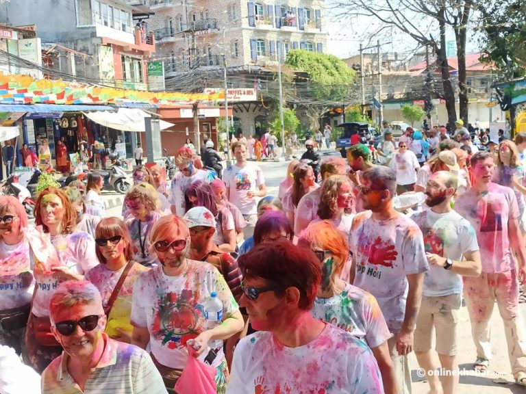 Pokhara Celebrates Holi Amidst Tourist Enthusiasm