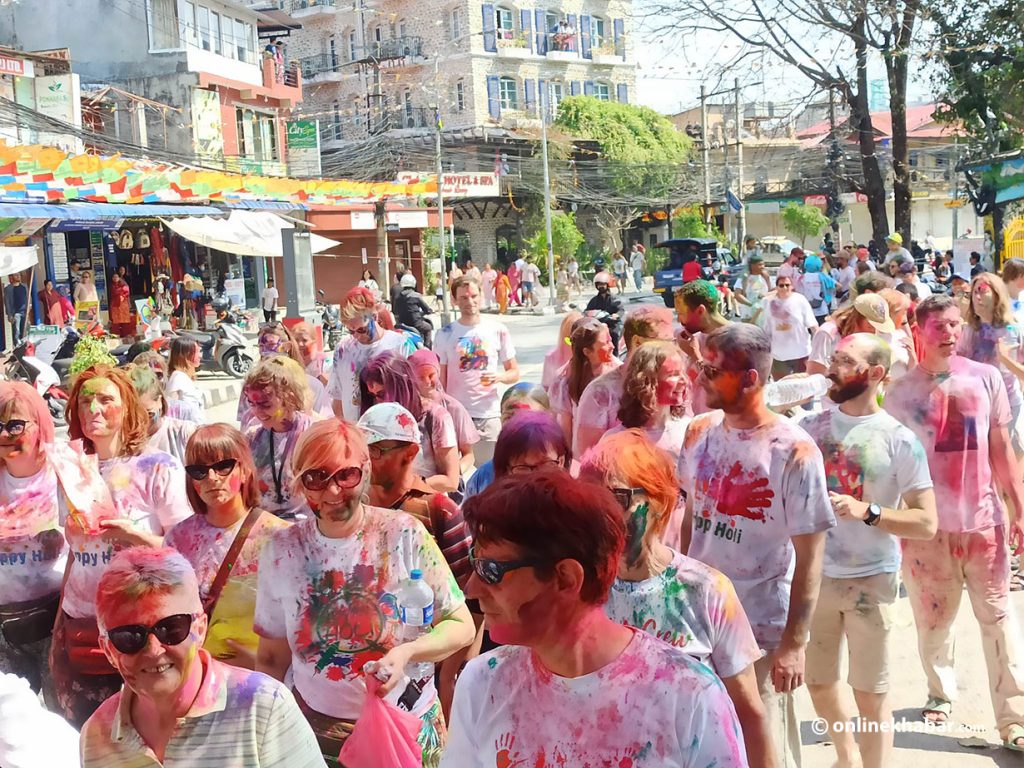 Pokhara Celebrates Holi Amidst Tourist Enthusiasm