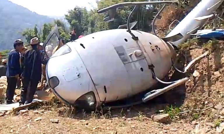 Helicopter Crashes in Khotang’s Kepilasagadhi; No Fatalities Reported