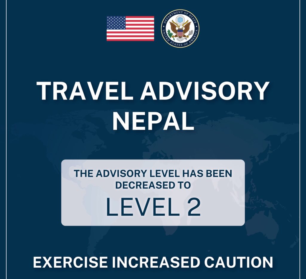 US Downgrades Nepal Travel Advisory to Level 2, Signalling Improved Security Environment