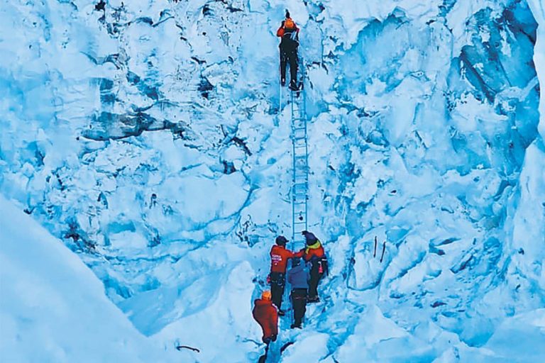 SPCC Opens New Route to Nuptse Face Amid High Serac Risk in Khumbu Icefall