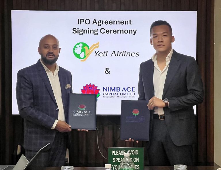 Yeti Airlines Appoints NIMB Ace Capital as IPO Issue and Sales Manager
