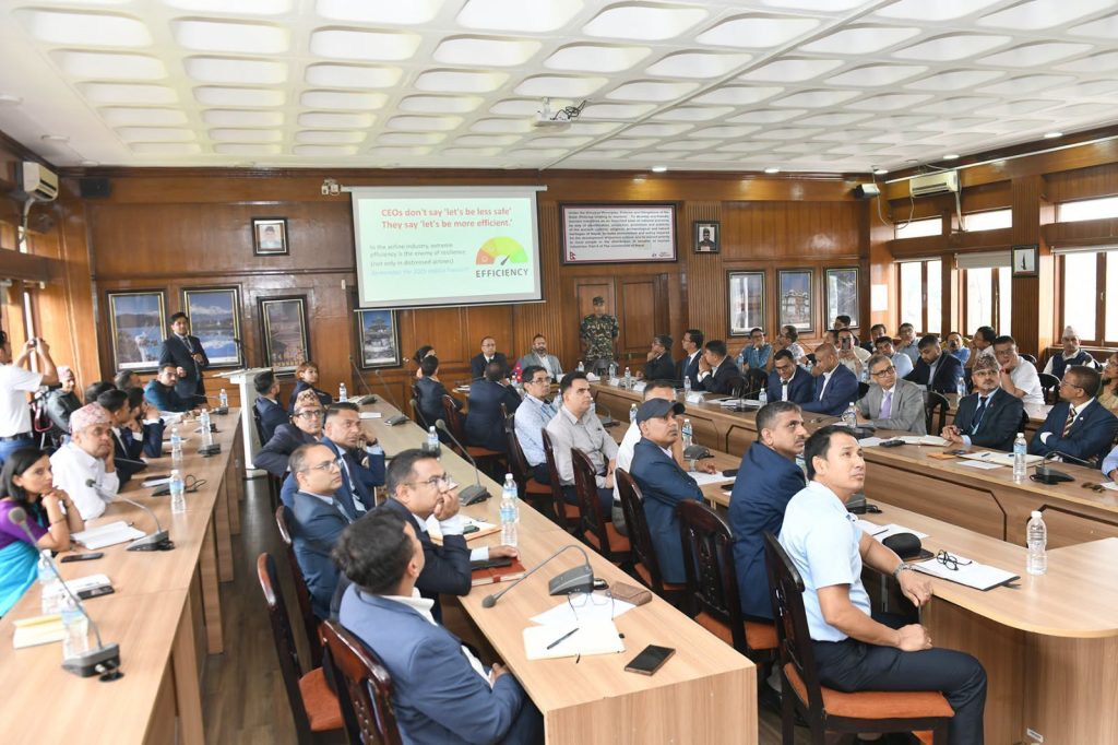 Discussion Held on Economic Sustainability and Safety of Nepal’s Aviation Sector at the MoCTCA