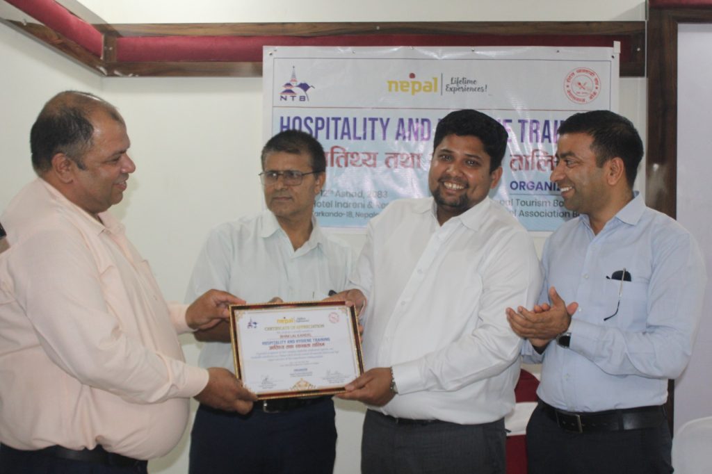 Hospitality and Hygiene Training Concludes in Nepalgunj to Improve Service Standards in Tourism Sector