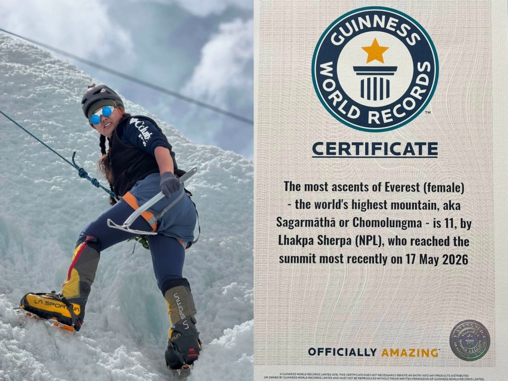 Lhakpa Sherpa Sets Guinness World Record with 11 Everest Ascents, Becomes Most Successful Female Climber