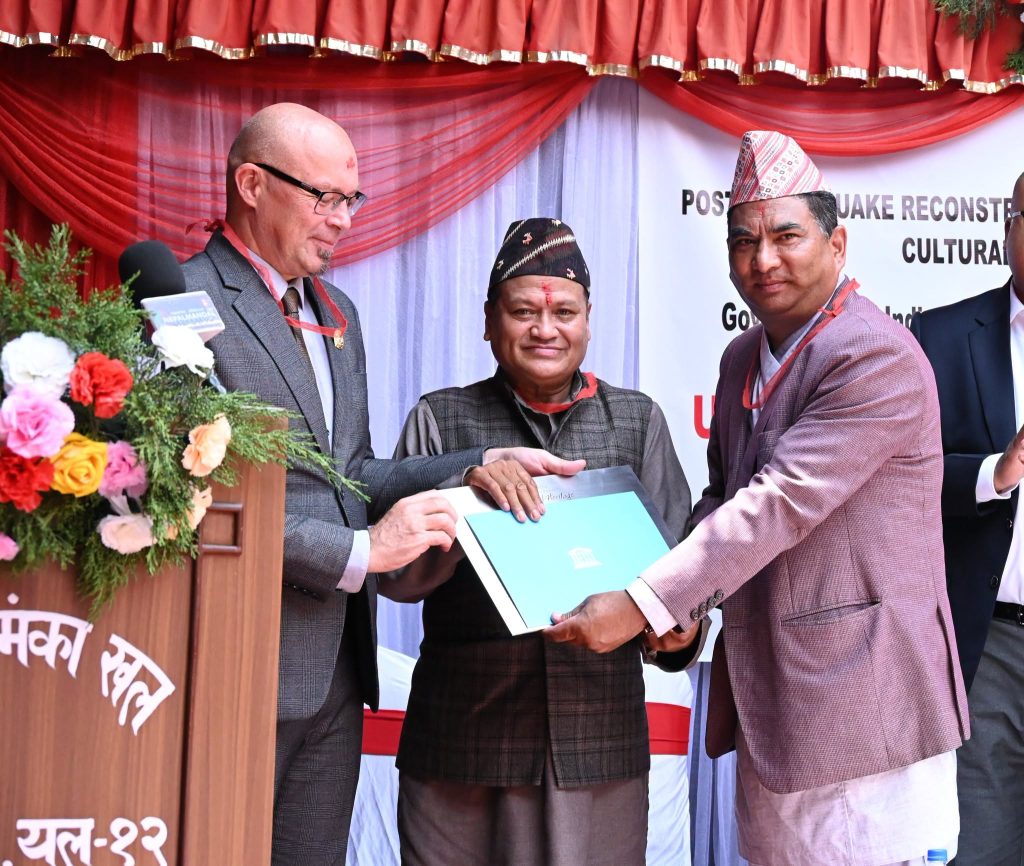 Lalitpur’s Jestha Varna Mahavihara Receives Prestigious UNESCO Heritage Conservation Award