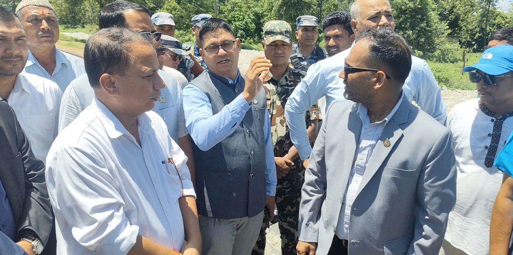 Tourism Minister Paudel Inspects Majhgaon Airport, Reviews Progress on Reconstruction