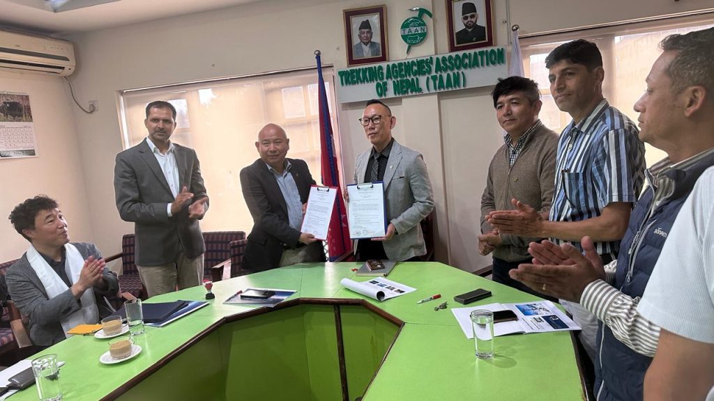TAAN Signs Agreement with South Korean Firm to Introduce AI-Based Digital Safety System for Trekking Tourism