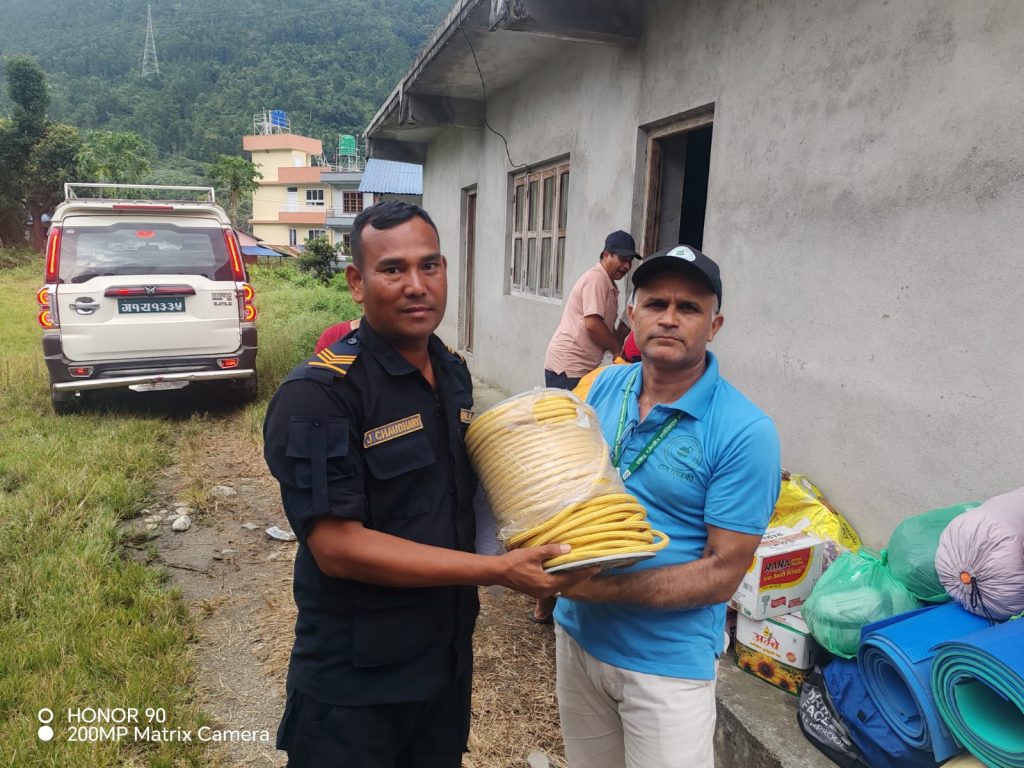 TAAN Gandaki Delivers Relief Materials to Flood-Affected Tupche in Nuwakot