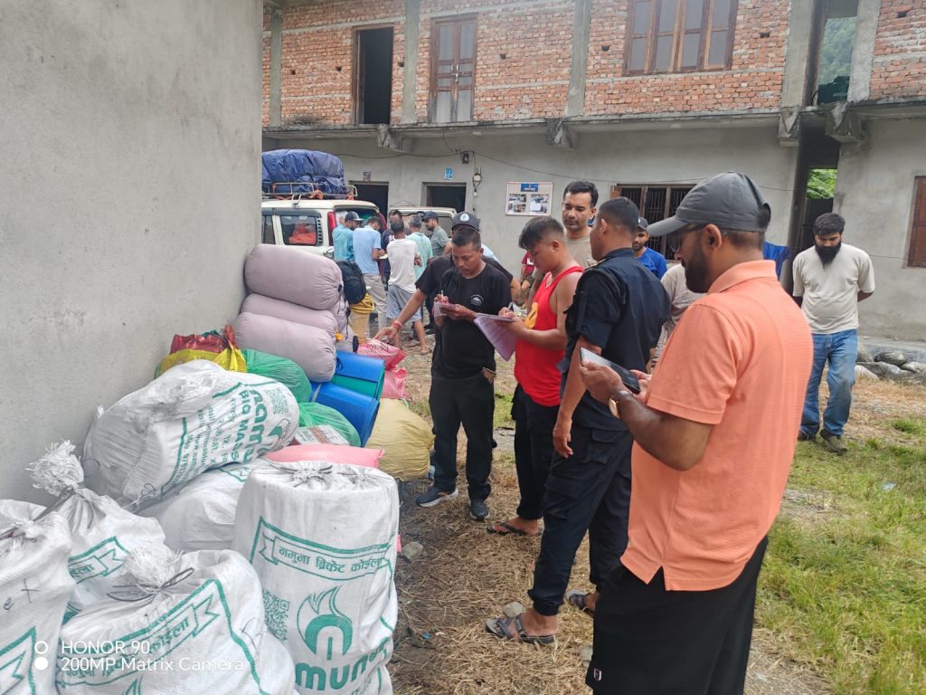 TAAN Gandaki Delivers Relief Materials to Flood-Affected Tupche in Nuwakot