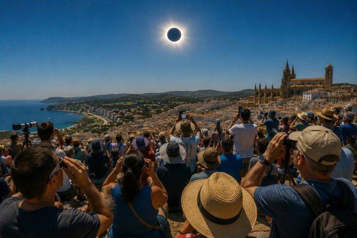 Rare Total Solar Eclipse Sparks Tourism Boom in Spain and Iceland