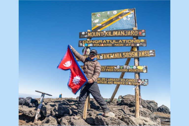 Raju Lama Conquers Kilimanjaro, Takes Major Step Toward Seven Summits Goal
